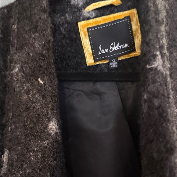 Sam Edelman Black and Gray Plaid Women's Cape - Picture 3 of 6